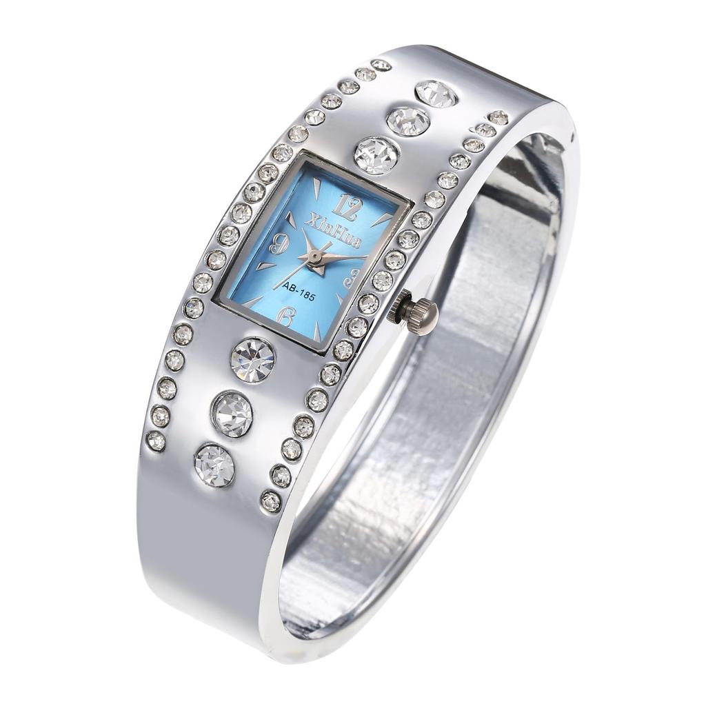 Women Bracelet Watch Xinhua Quartz Wristwatch Crystal Fashion Silver Casual Drop Ship Stainless Steel Relojes Mujer Bangle Clock