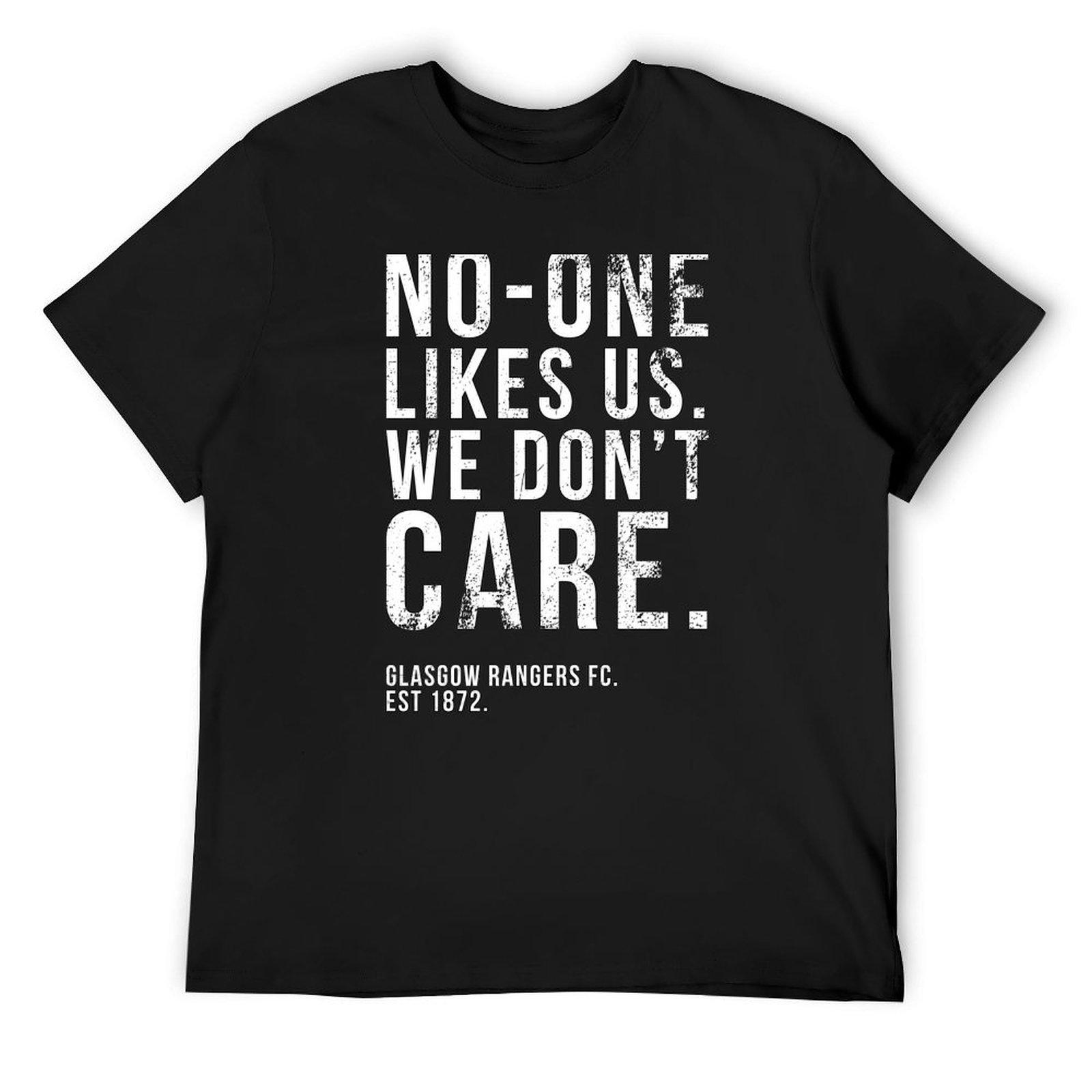 

Glasgow Rangers - No-One Likes Us, We Don t Care - Faded / Worn Look T-Shirt boys whites new edition mens funny t shirts 4XL