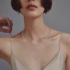 Baroque Minimalist Single-Layer Pearl Necklace with Cross for Women - Handmade & Exquisite