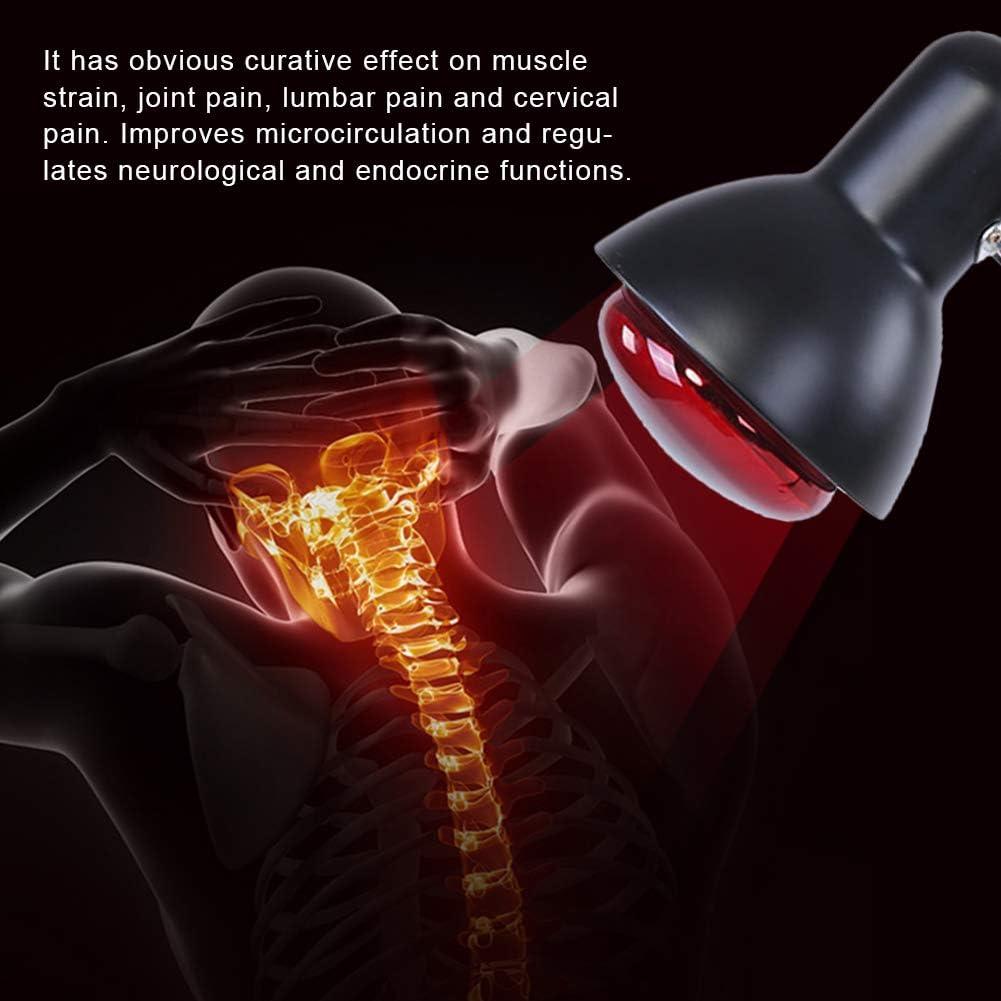 Infrarot-Wärmebehandlung Infrarot-Lampenhalter mit Arm Infrarotlampe mit roter Birne für Physiotherapie Infrarot-Schmerzlinderung