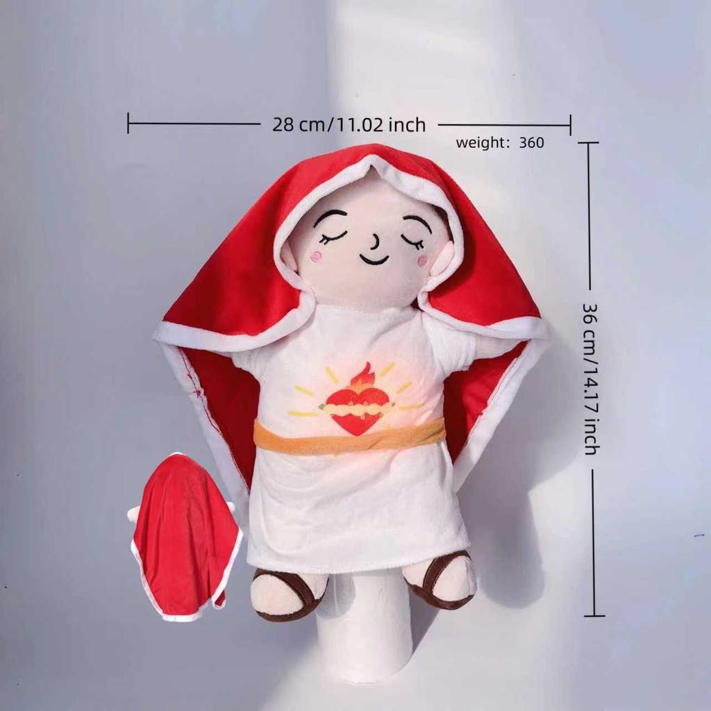 New Soothing Breathing Yeah girl Plush Doll Ornaments Four-gear Adjustment Children Music Sleep Companion Christmas Toy Gifts