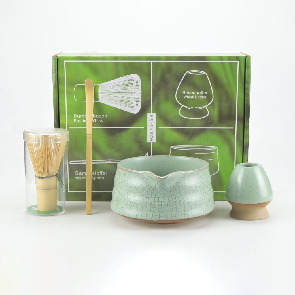 2pcs/4pcs/5pcs/set Premium Matcha Tea Set With Bamboo Whisk, Bowl, Scoop & Holder-Complete Matcha Making Kit For Traditional Tea