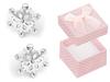 Silver Snowflake Earrings Women's Christmas Studs Snowflakes Silver