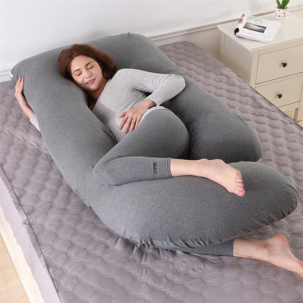 Jiabinfu Pregnancy Pillow, U Shaped Full Body Pillow for Maternity Support, Sleeping Pillow with Cover for Pregnant Women