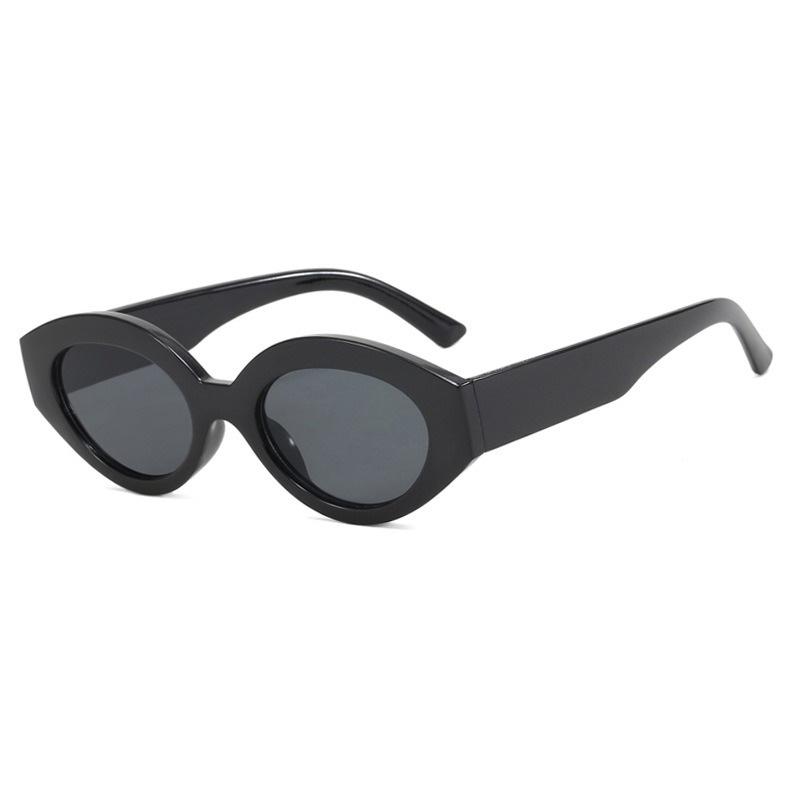 

Small Frame Oval Sunglasses Women Men Simple Fashion Cat Eye Sun Glasses Camping Driving Shopping Shade Glasses C1