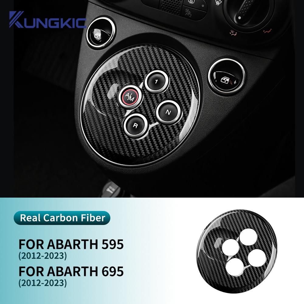 Real Hard Carbon Fiber Sticker For Abarth 595 695 2012-2015 2016 2017 2018 2019 2020 2025 2025 2025 Automatic Gear Shift Panel