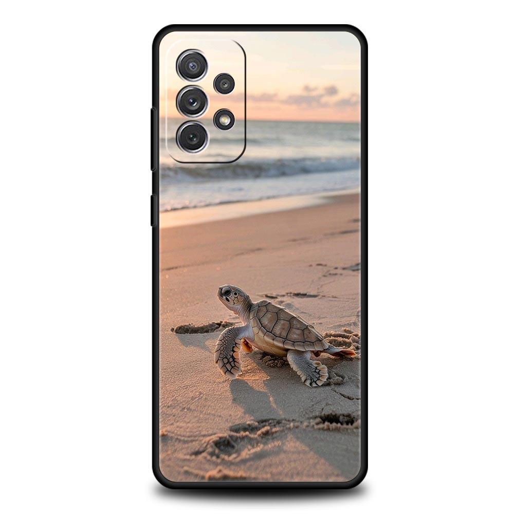 Phone Case For Samsung A17 A15 A13 A51 A71 A41 A31 A21S A07 A05 A35 A55 A23 A25 A33 A53 A73 5G Cover Seaside Scenery Wave Beach