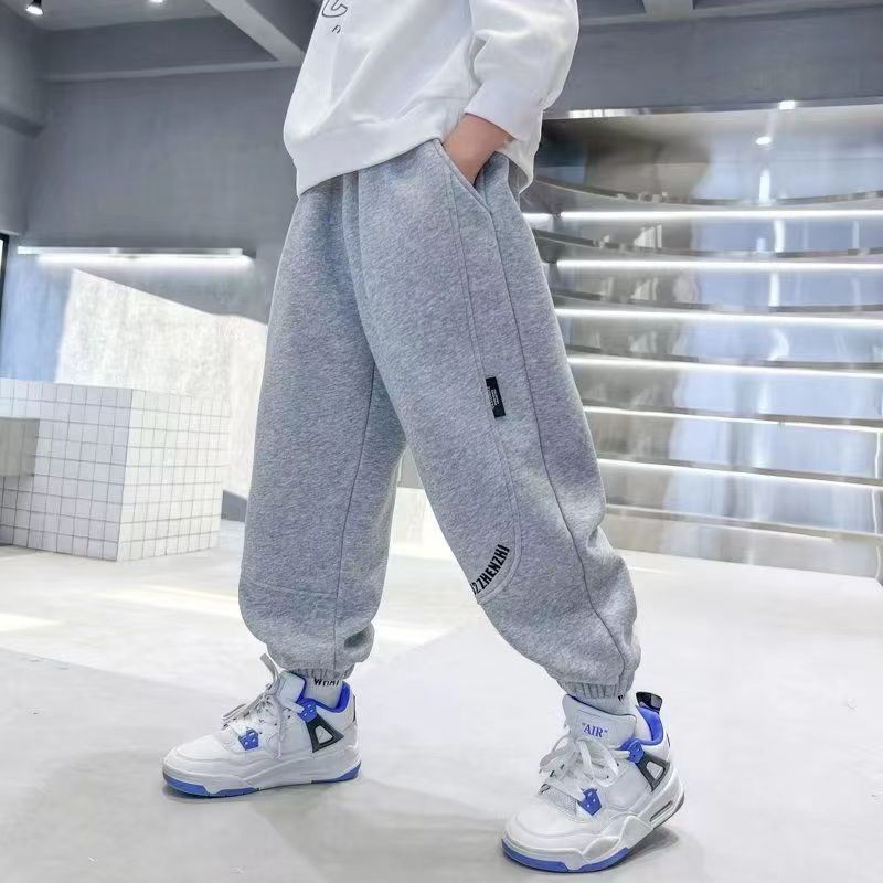 

Весенне-осенние детские повседневные спортивные брюки для мальчиков, тонкие флисовые брюки-джоггеры для детей, свободные спортивные штаны, одежда для подростков 170