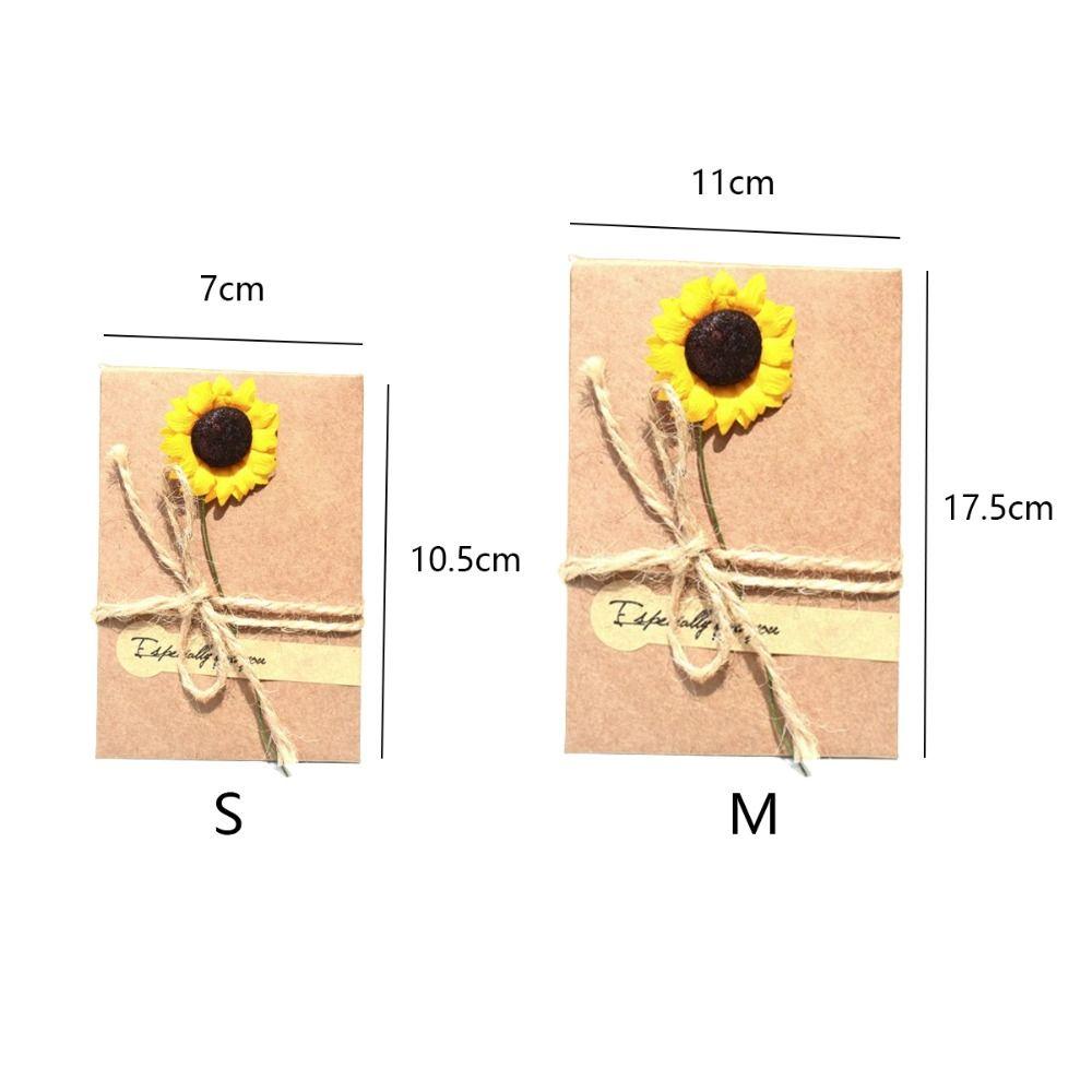 Creative Birthday Message Card Vintage Postcard DIY Flower Greeting Cards