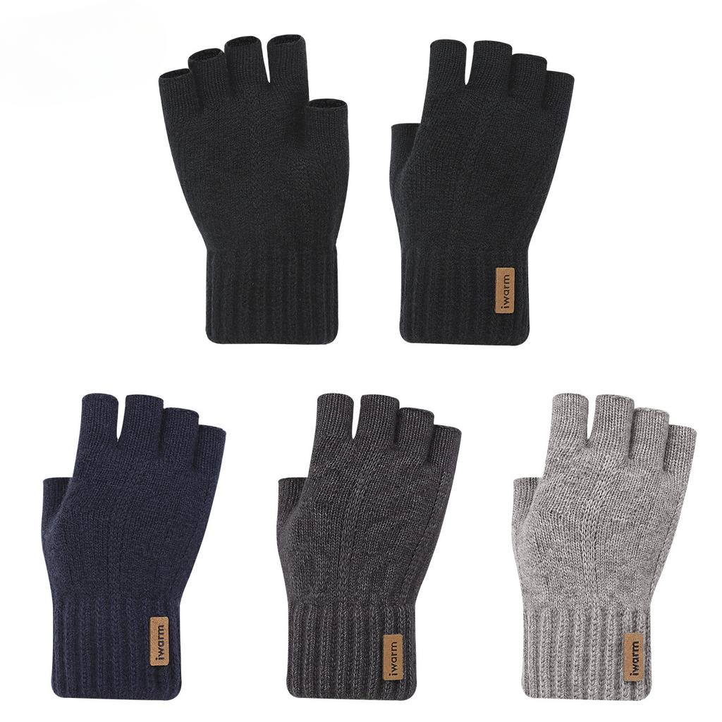 Alpaca Wool Knitted Warm Gloves for Men and Women Cold Proof Touch Screen Gloves for Autumn and Winter