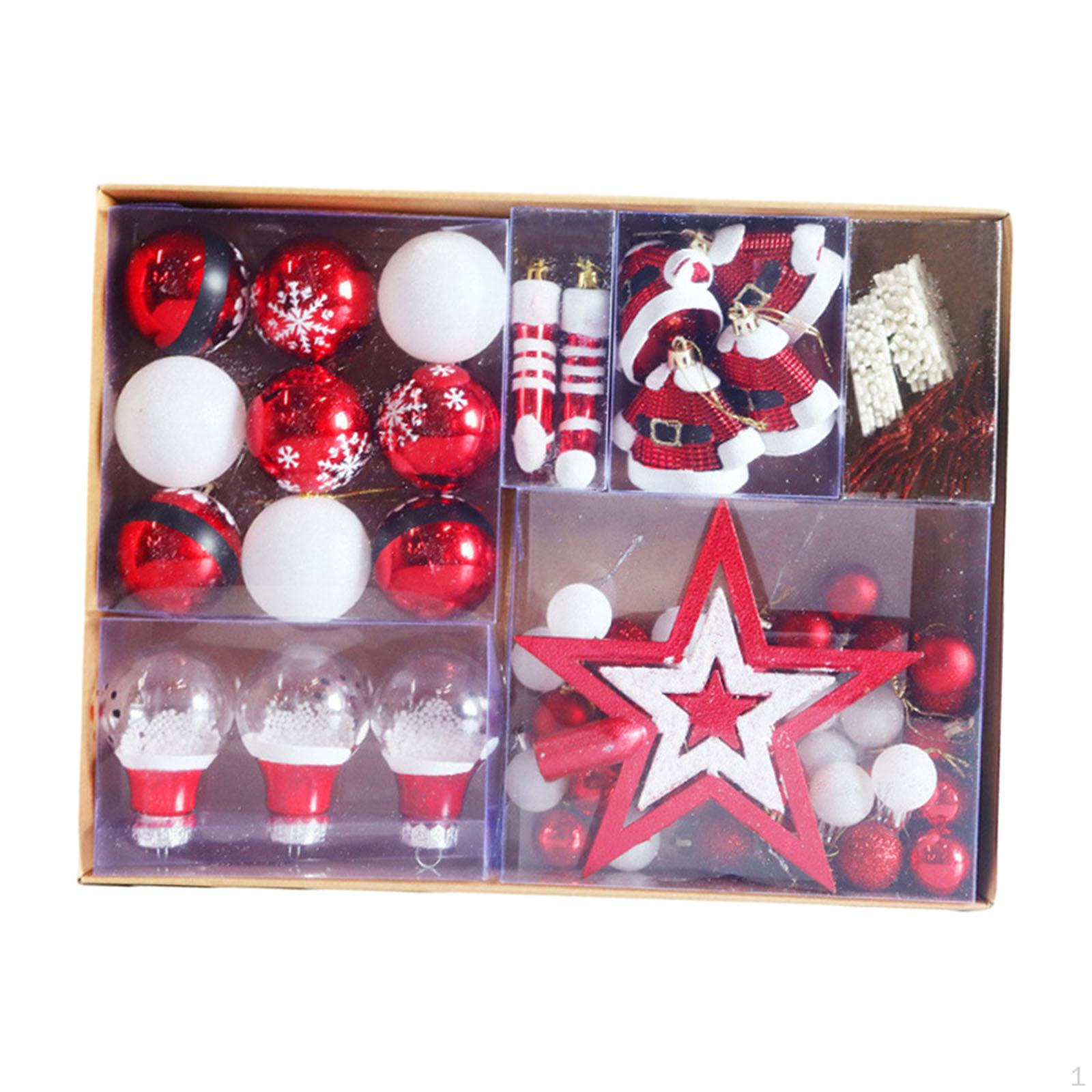 

79 Pieces Christmas Ornaments Balls Stars Decorations Xmas Baubles for