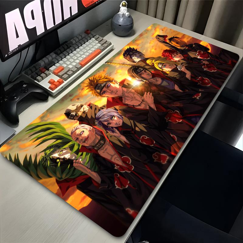 Mouse Pad Large XXL Computer Gamer Extended Keyboard Mousepad Laptop Game Desk Mat Naruto Aakatsuki Carpet Rubber Mouse Pads