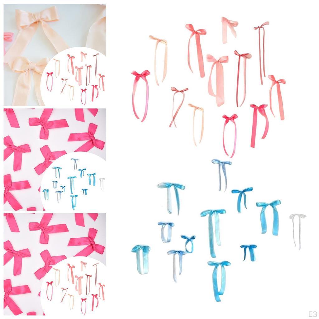 12 Pieces Bow Wall Decor Ribbon DIY Photo Backdrop for Party Bridal Shower