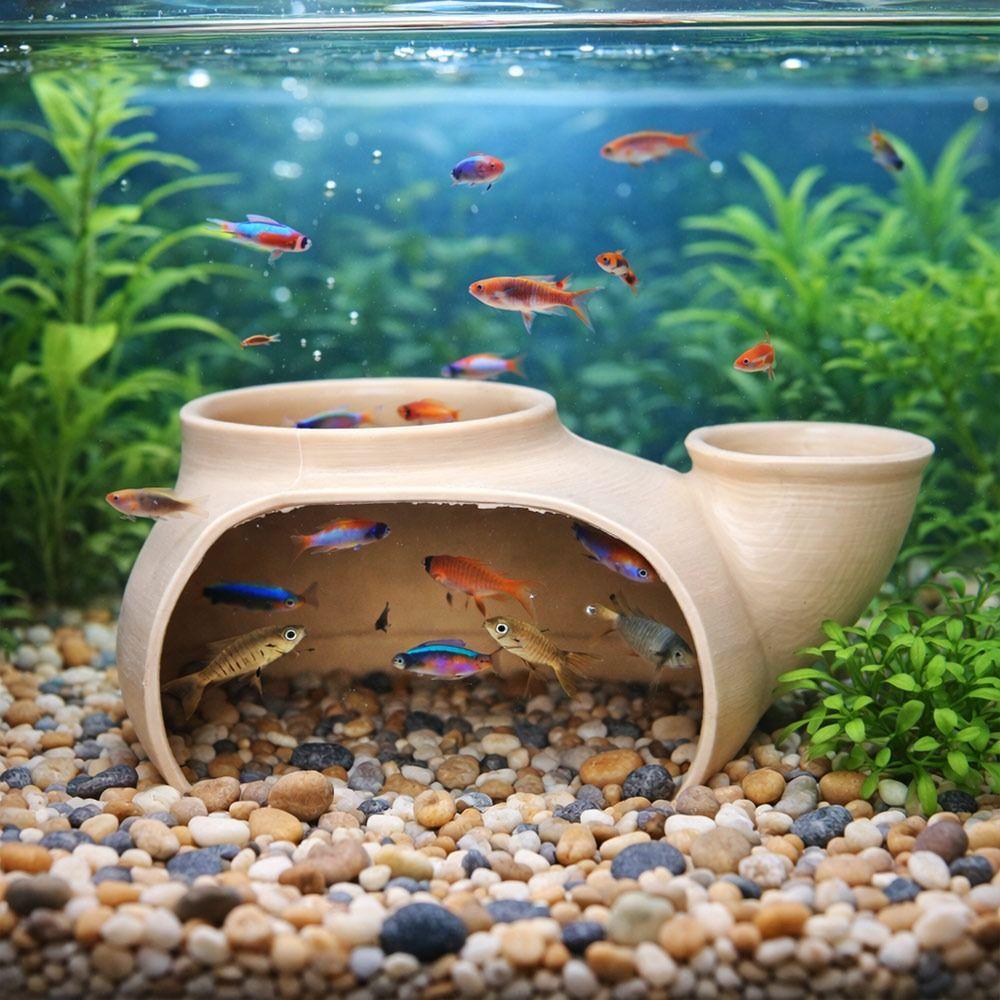 Curve Aquarium Submerged Tunnel Pot-shaped Tunnel/cave Small Fish Lounge Aquarium Accessories