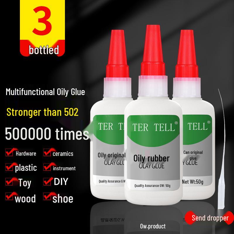 Multipurpose Adhesive for Plastic, Shoes, Ceramics, Wood, Metal, Jade, Leather, and Tire Repairs