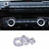 Silver Inner Console AC Knob Button Aluminum Cover Trim For BMW F20 F21 F22 F23