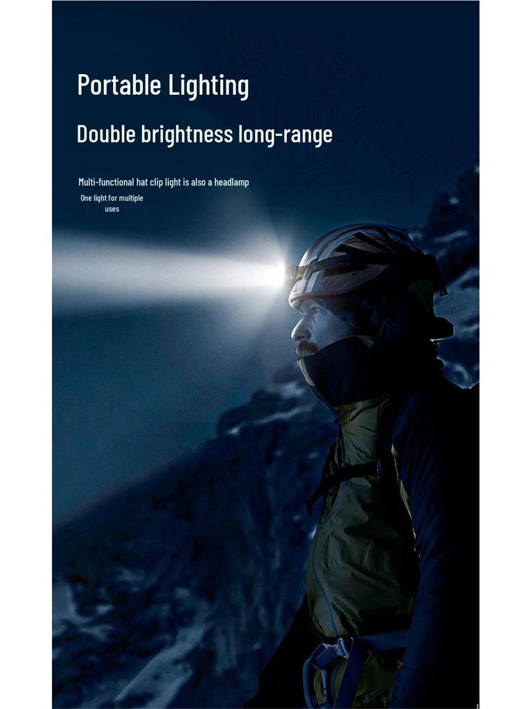 Induction Headlamp: Ultra-Bright, Long-Range LED with Extended Battery, Red Light, Clip-On for Fishing and Repair.