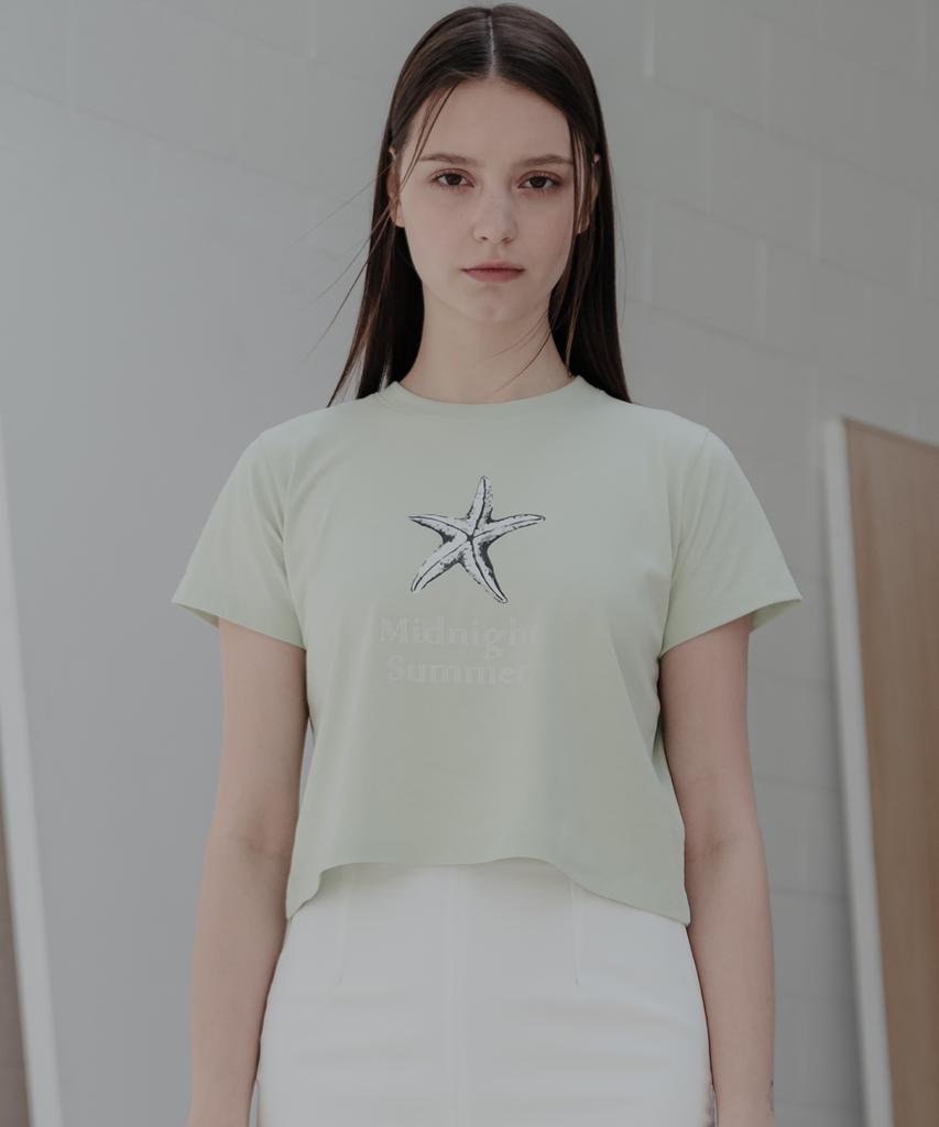 HARDCORE HAPPINESS Starfish Summer T-Shirt_Green