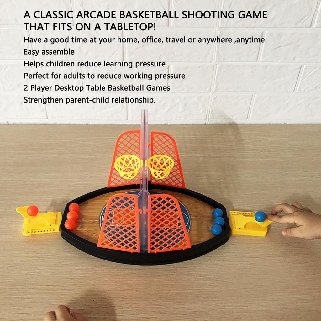 Jogo de Arremesso de Basquete 2 Jogadores Arremesso com o Dedo Mesa de Escritório Jogos de Arcade de Basquete Reduzir o Estresse Brinquedo Esportivo para Meninos Meninas
