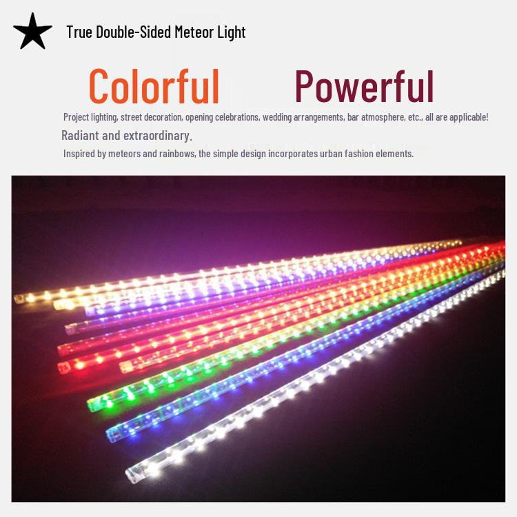 Wasserdichte LED Meteor Dusche Lichter für Bäume im Außenbereich - Dynamischer Fließender Sternenhimmel-Effekt