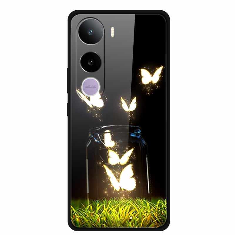 For Vivo Y400 5G Case Y 400 6.67" Animal Wolf Lion Tempered Glass Hard Back Cover For Vivo Y400 2025 Phone Cases Soft Bumper Bag