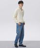 PLAC Waffle Long Sleeve Collared Knit Ivory