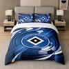 3Pcs Bedding SetHamburger SV Football Soft Bed Sheet and Two Pillowcases Home Bedroom Decor