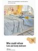 Washable Cotton Double Gauze Cartoon Summer Quilt for Mother and Baby - Soft, Fresh, and Thin Air Conditioning Blanket