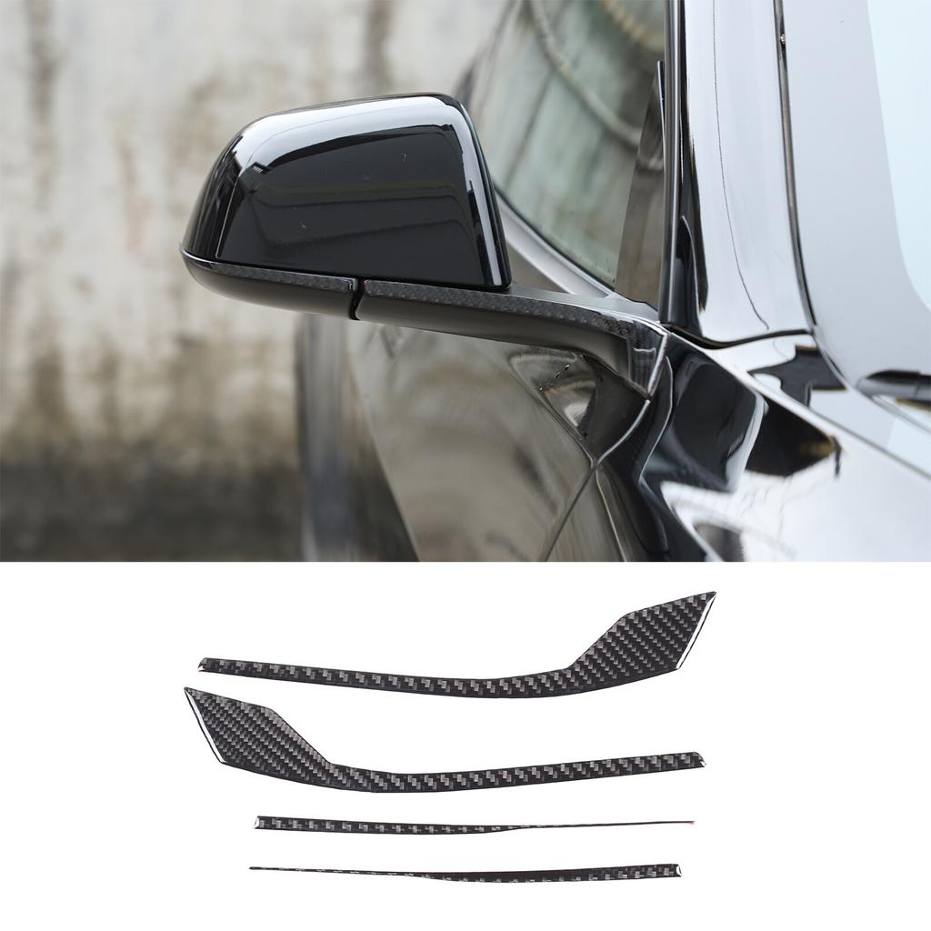 Carbon Fiber Side Rearview Mirror Cover Trim For Tesla Model 3 Highland 23-24