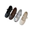 Retro Mary Jane Schuhe 2025 neu Französischer kleiner Duftstil elegant eckige Spitze flacher Ausschnitt Innenhöhenerhöhung Ein-Wort-Riemen Einzelne Schuhe