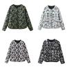 Manteaux à Manches Longues et Col Rond pour Femmes, Boutonnés, Décontractés, Léopard, Vestes Oversize, Mode Automne Hiver, Vêtements d'Extérieur