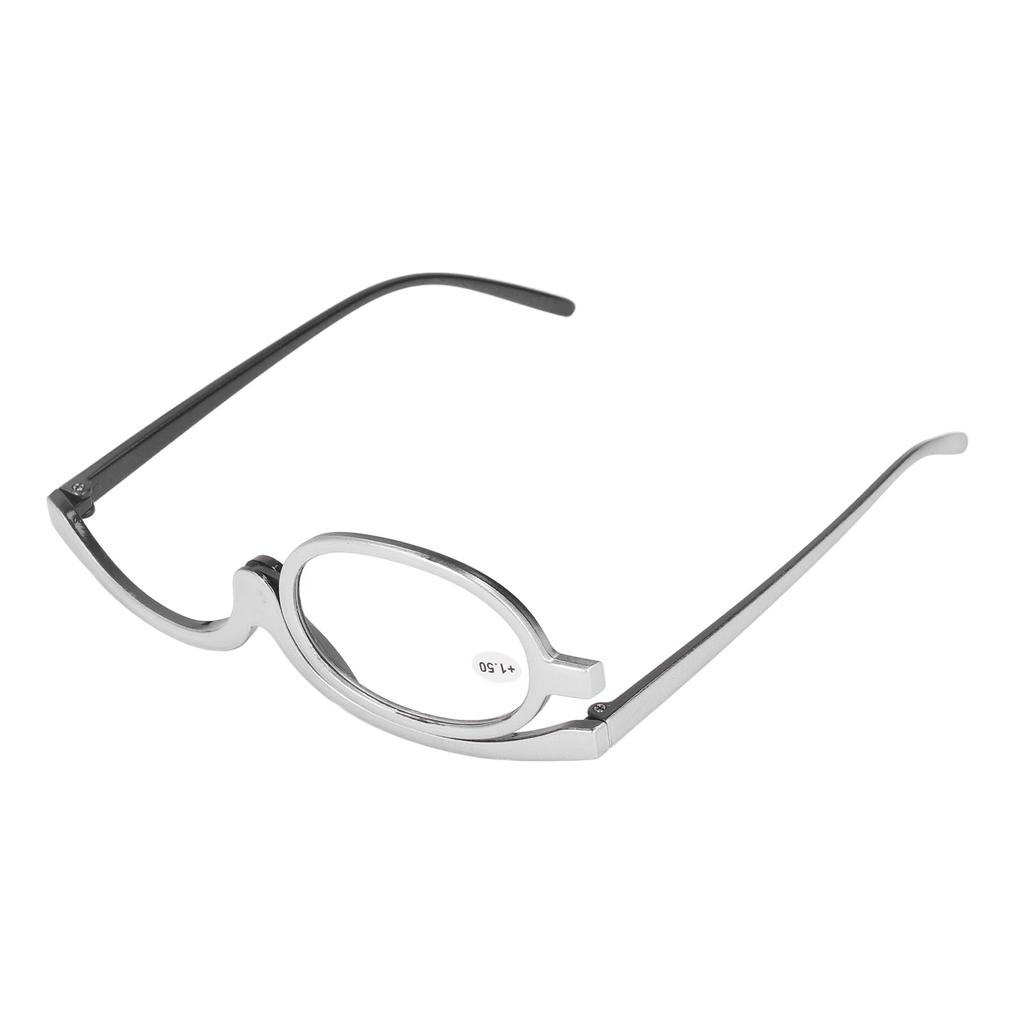 Makeup Reading Glasses Portable Magnifying Presbyopic Reading Glasses Flip Up Rotating Single Lens