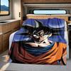 1PC DRAGON BALL Print Flannel Blanket, High quality All Seasons, Home Decor, Warmth and Comfort, Perfect for Christmas Gifts