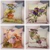 Bunte Märchenwelt Elfen Kissenbezug Deko Niedlich Cartoon Blumenmädchen Kissenbezug für Sofa Zuhause Polyester Kissenbezug