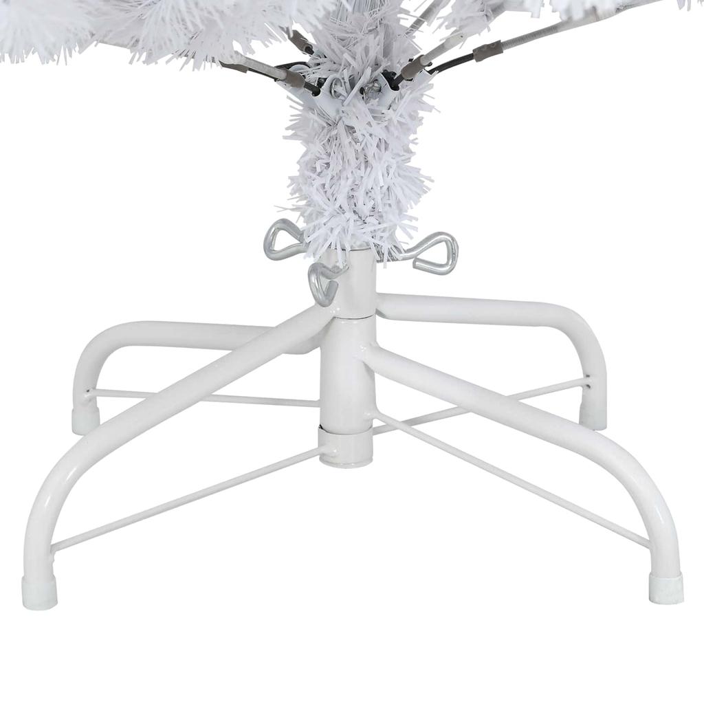 Artificial Foldable Christmas Tree White 120 cm PVC and Steel