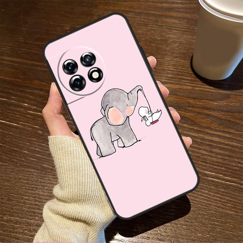 Cute Elephant For OnePlus 15R 13 12 11 9 Pro 12R 13R 10T 13T Case For OnePlus Nord 5 CE 2 3 4 Lite N20 N30