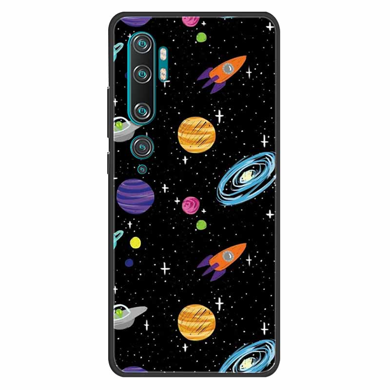 For Xiaomi Mi Note 10 Case Silicone Soft Owl Lion TPU Fashion Back Cover For Xiaomi Mi Note10 Cases Protective Printed Covers