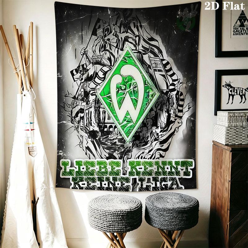 SV Werder Bremen Wandbehang Bedruckte Stoffdecke Dekorative Wandteppiche für Schlafzimmer Wohnzimmer Heimdekoration