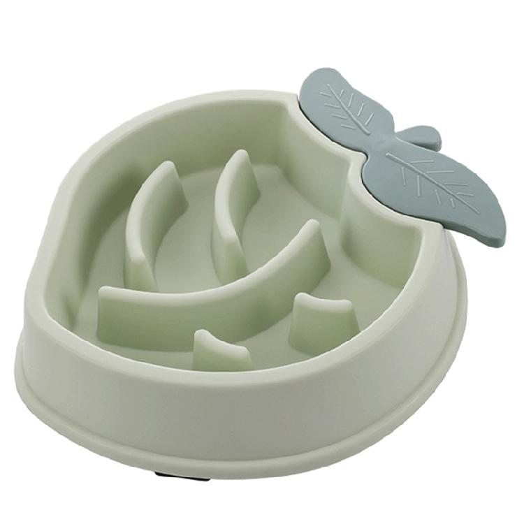 

Dog Feeder Slow Eating Bowl Eco-friendly Durable Plastic Dish Preventing Choking зелений