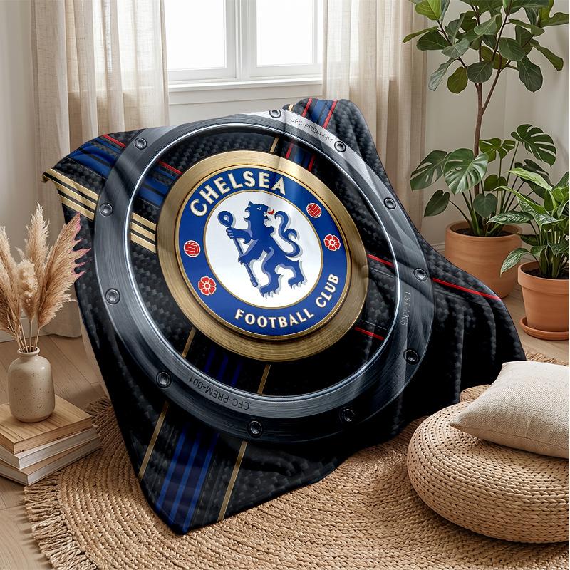 Chelsea FC Theme blanket Soft Flannel Blanket Plush Throw Blanket Cozy Sofa Bed Blanket for Home Decor