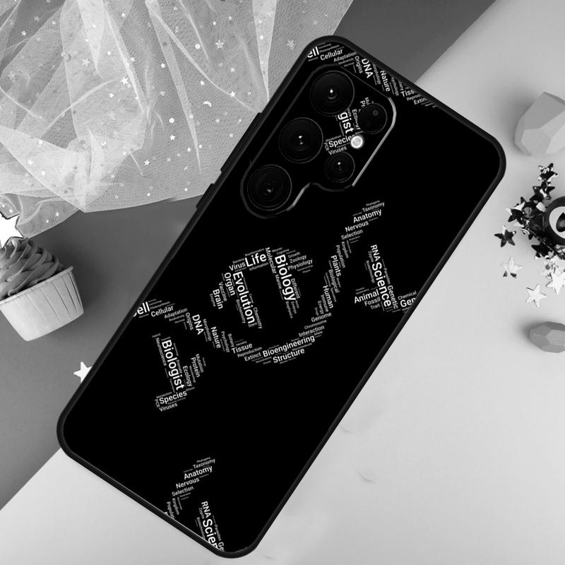 Retro DNA Science Illustration Phone Case For Samsung Galaxy S25 FE S23 S21 S20 S22 S24 S26 Ultra S10 S26 Plus Cover Coque