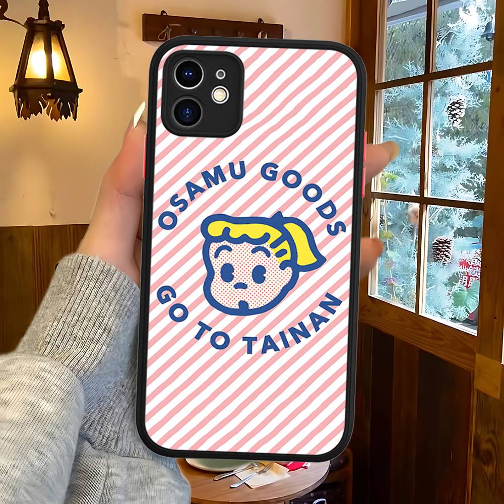 Fashion Osamu Goods Phone Case For IPhone 11 12 13 14 15 16 Pro Plus X XS MAX Matte Bumper Shockproof Cover