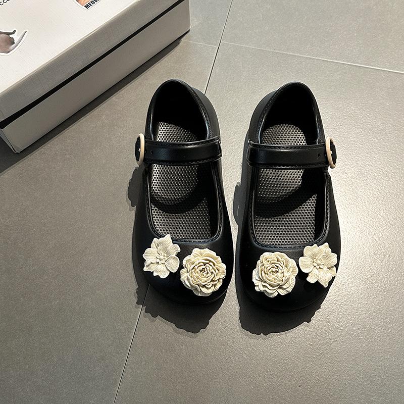 Versatile Design Camellia Single Shoes Women's Summer Fashion Simple Flower Beach Cool Slippers Shallow Mouth Mary Jane Shoes