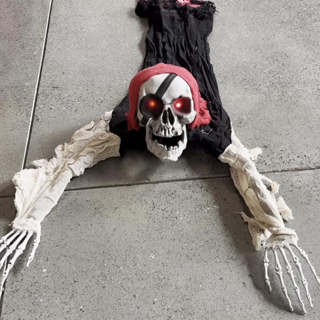 Halloween Skelet Decoratie met Lichten en Geluiden, Kruipend Prop voor Binnen Buiten Huis