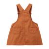 MIKI HOUSE Denim Jumper Skirt with for and Kids Logo, 10-1821-575, 90cm, Brown, Girls, Baby,