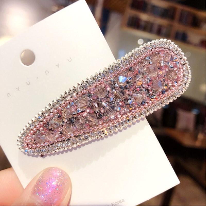Korean Rhinestone Diamond-Edge Hairpin for Women: Stylish One-Word Clip for Bangs and Side Hair