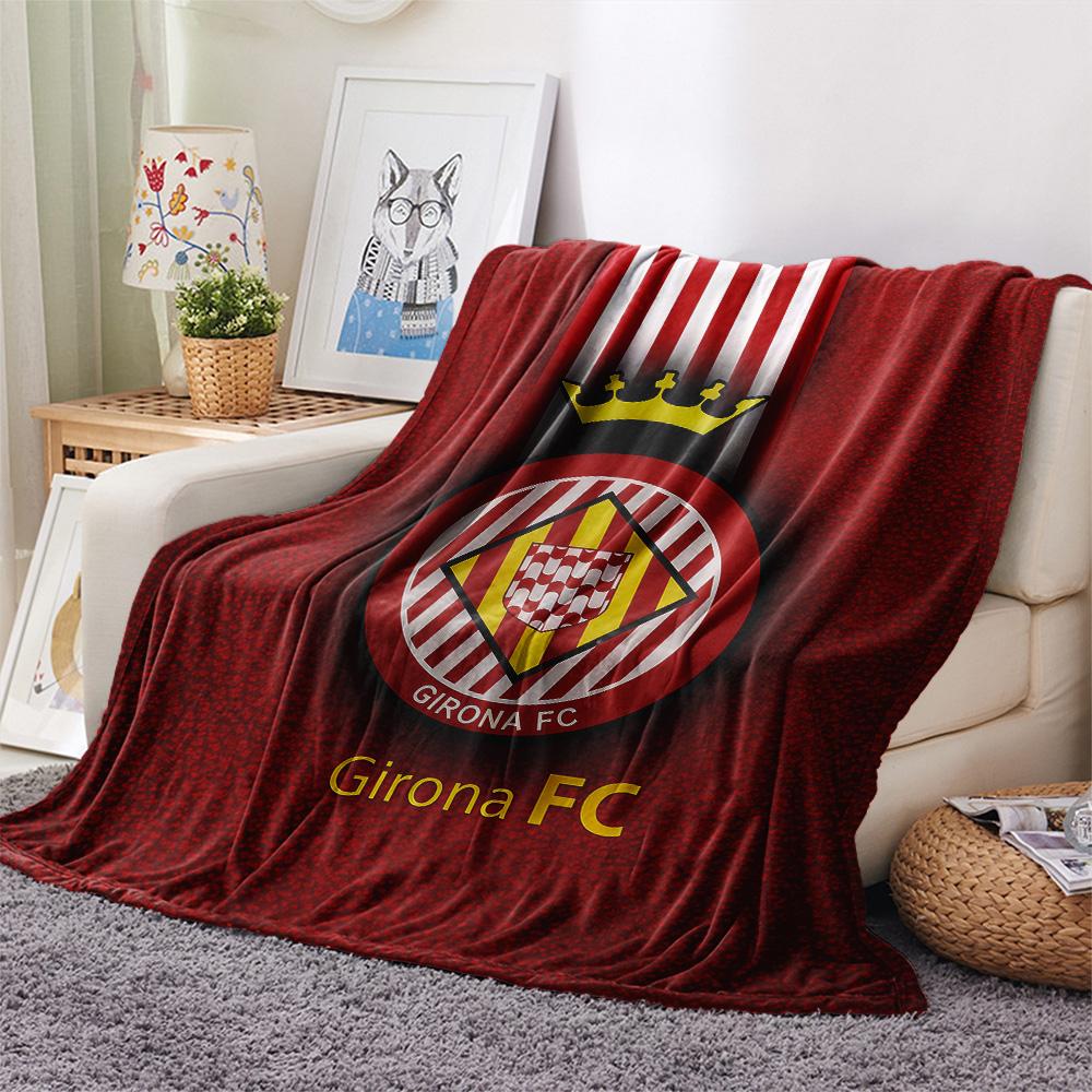 Girona FC FlAannel Blanket, High quality Comfortable for All Seasons, Home Decor, Warmth and Comfort