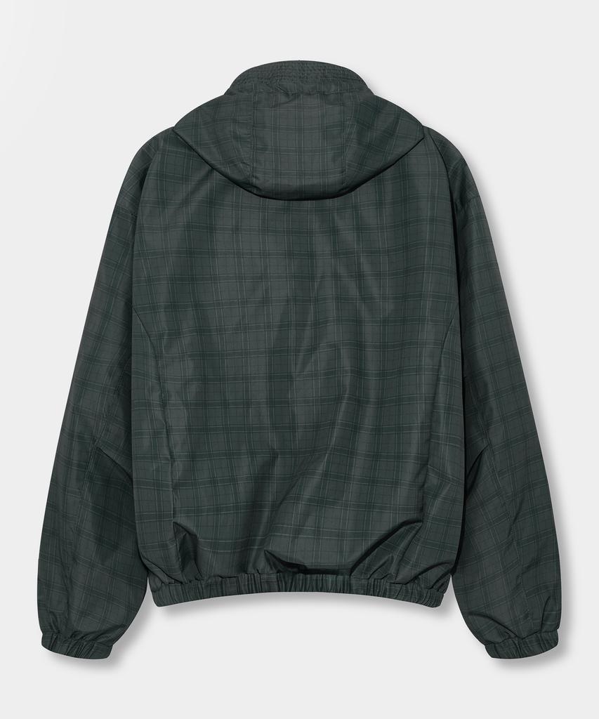 Dimitri Black 2Way Essential Check Hooded Windbreaker_3 Color