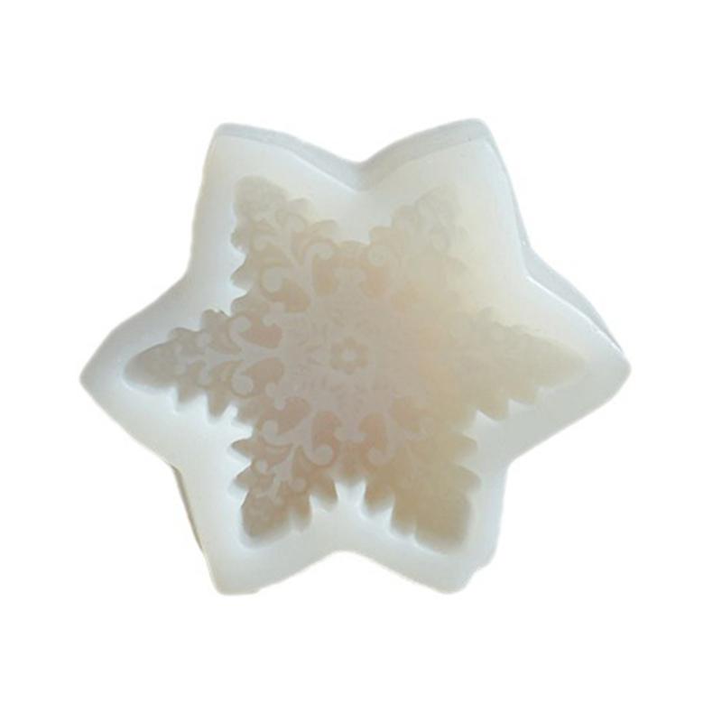 Snowflake Shaped Silicone Handmade Moulds Silicone Soap Mold Silicone Candle Molds Clay Mould Handmade Soap Making Molds 1