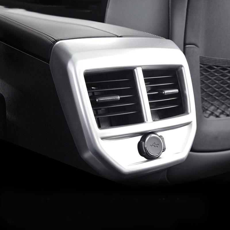 For Peugeot 3008 5008 GT Hybrid 2016-   ABS Car Rear Armrest Box Air Vent Outlet Trim Cover Decoration Accessories